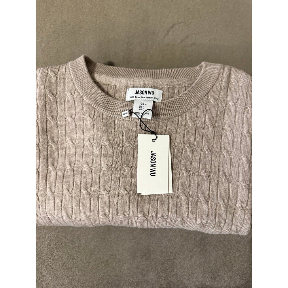 Jason Wu 100% Merino Wool cable knit sweater. NWT